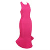 Kala Halter Neck Midi Dress With Fishtail Skirt